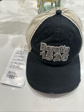 Beretta 1526 Baseball Cap in Black and Cream